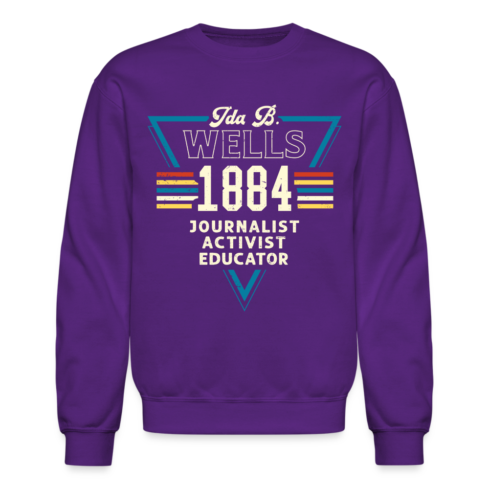 Ida B Wells 1884 - Crewneck Sweatshirt - purple