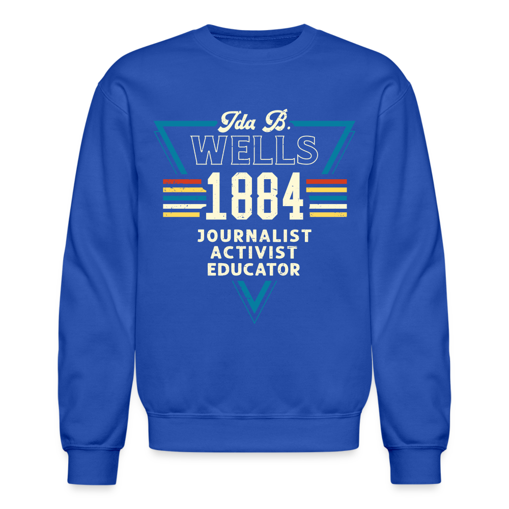 Ida B Wells 1884 - Crewneck Sweatshirt - royal blue