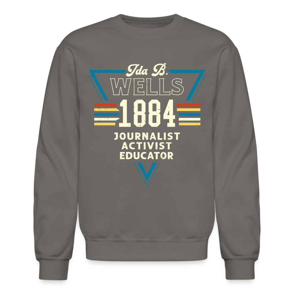 Ida B Wells 1884 - Crewneck Sweatshirt - asphalt gray