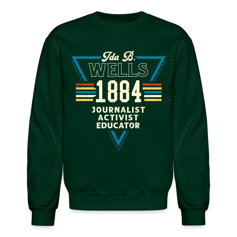 Ida B Wells 1884 - Crewneck Sweatshirt - forest green