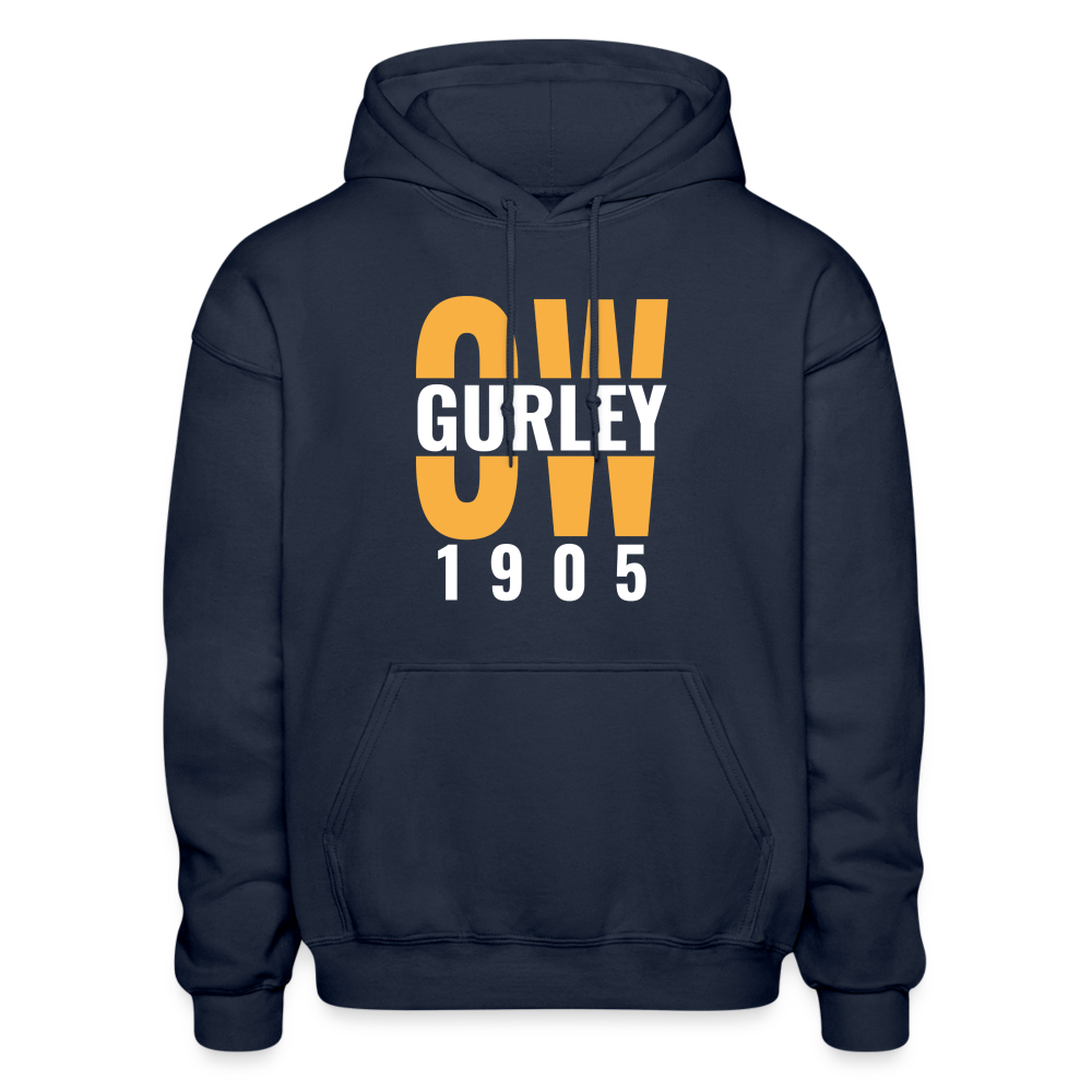 O.W. GURLEY - GREENWOOD FOUNDER - 1905  - Heavy Blend Adult Hoodie - navy