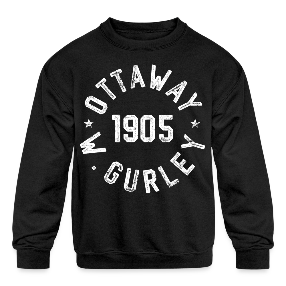 Ottaway W Gurley - Kids' Crewneck Sweatshirt - black