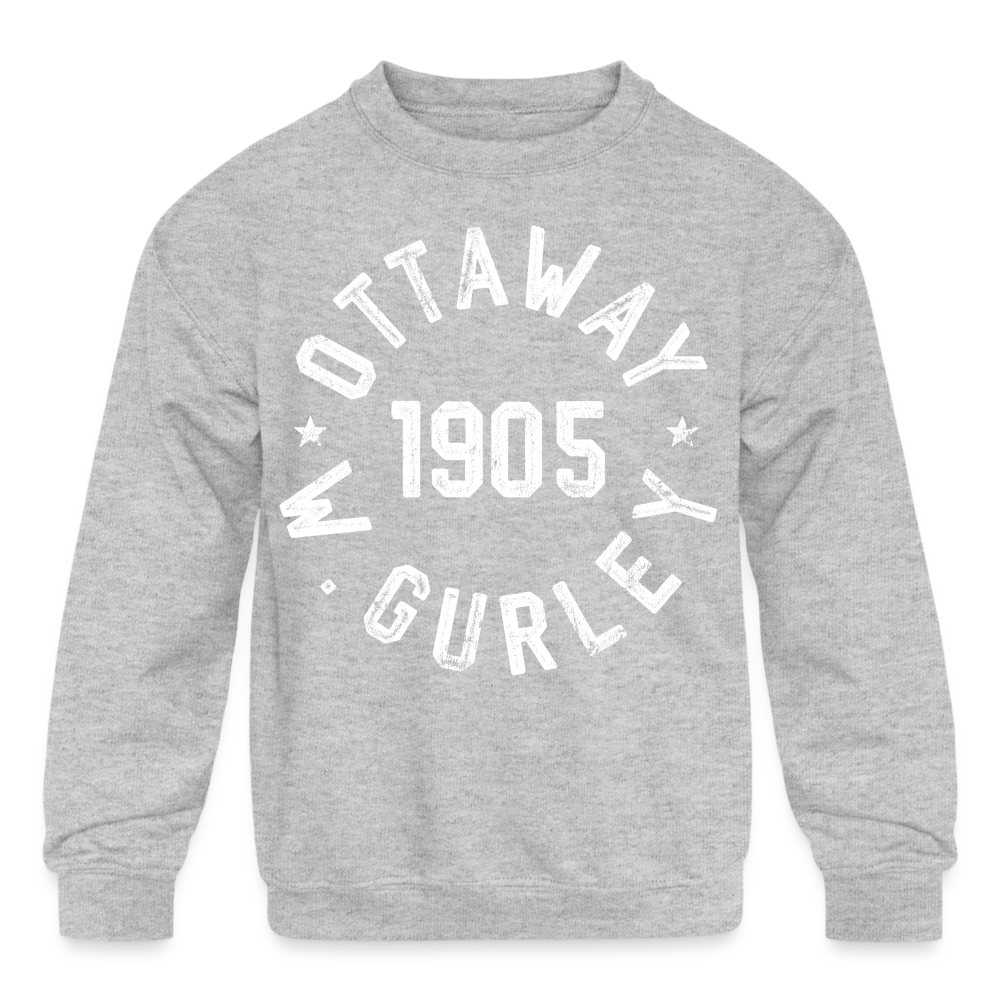 Ottaway W Gurley - Kids' Crewneck Sweatshirt - heather gray