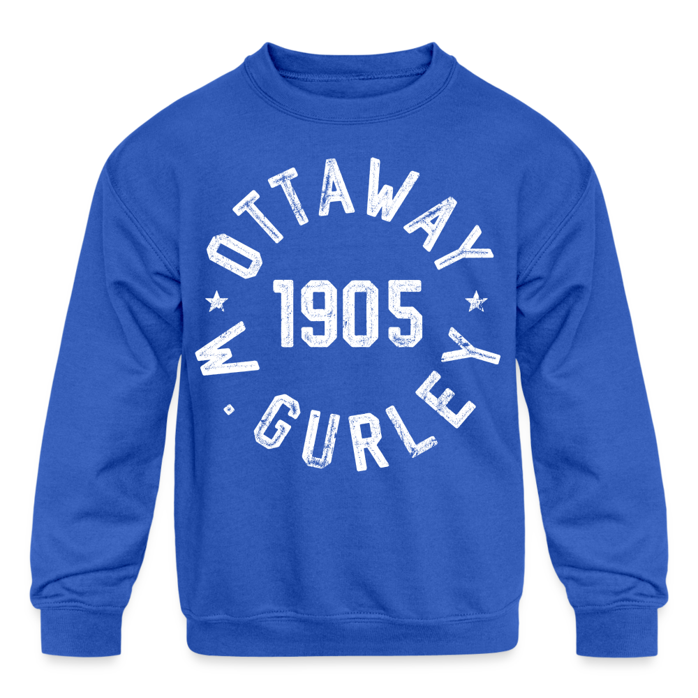 Ottaway W Gurley - Kids' Crewneck Sweatshirt - royal blue