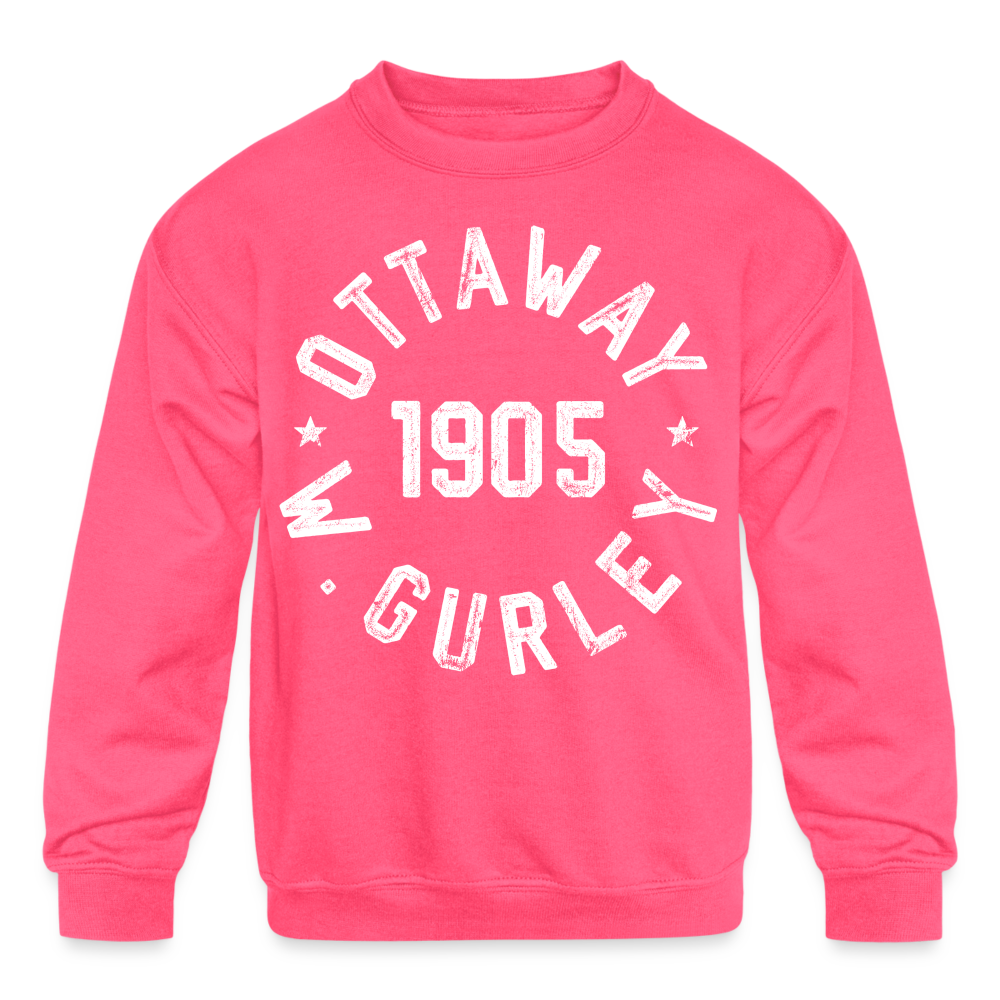 Ottaway W Gurley - Kids' Crewneck Sweatshirt - neon pink