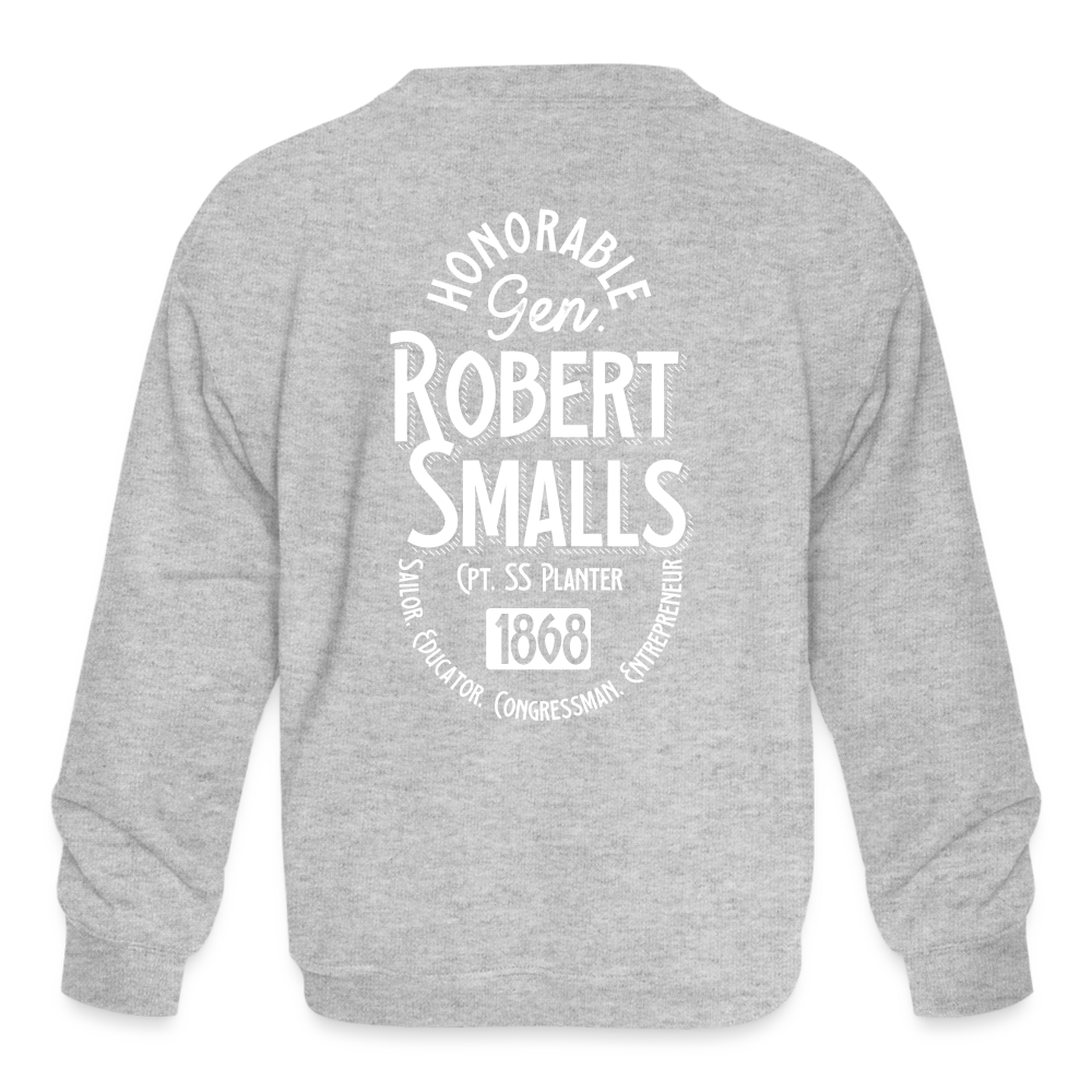 Captain Robert Smalls - Kids' Crewneck Sweatshirt - heather gray