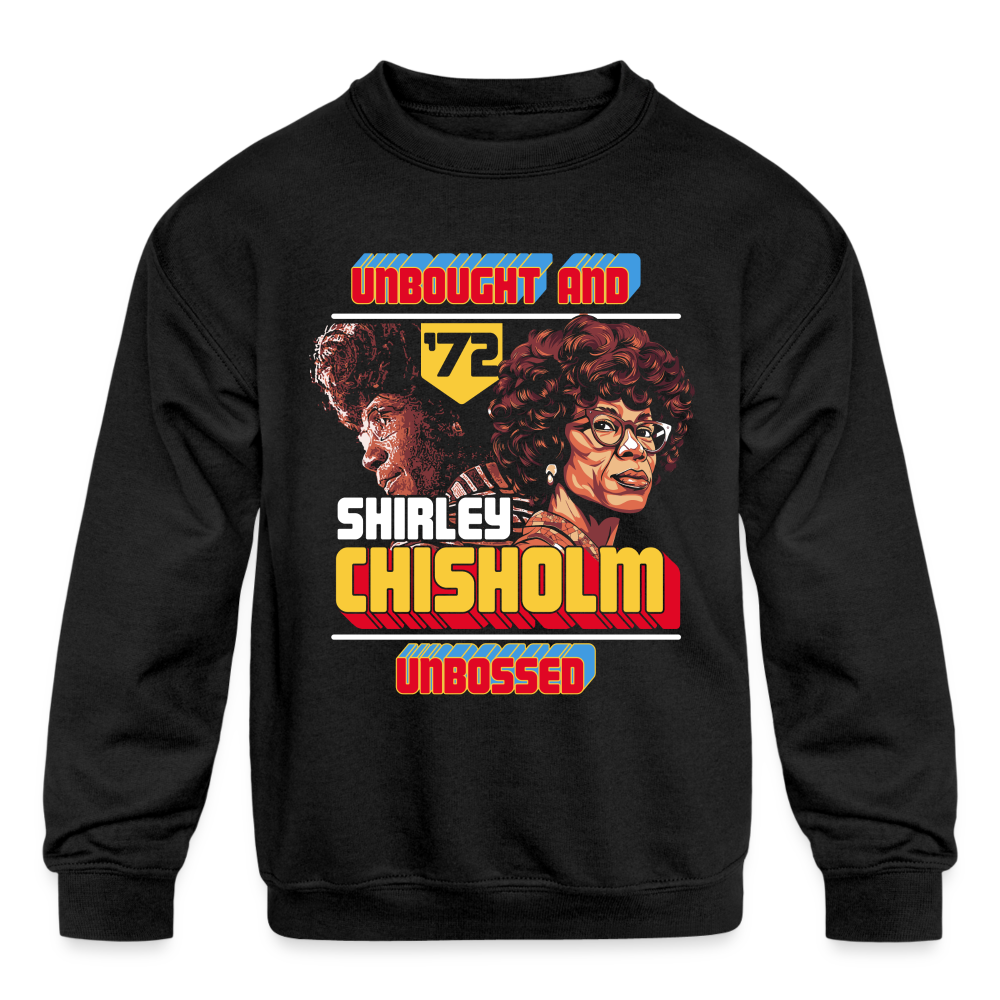 Shirley Chisholm - Kids' Crewneck Sweatshirt - black