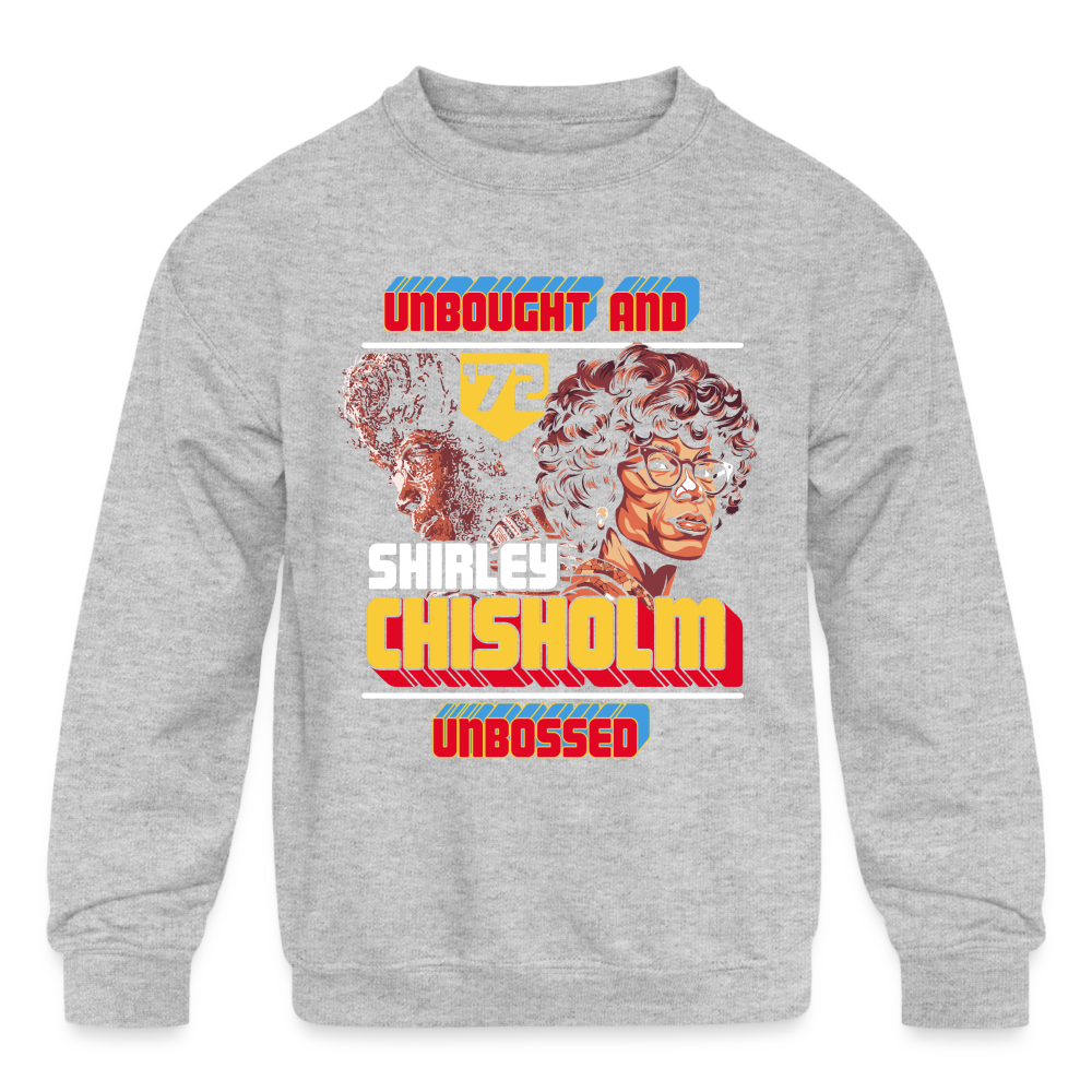 Shirley Chisholm - Kids' Crewneck Sweatshirt - heather gray