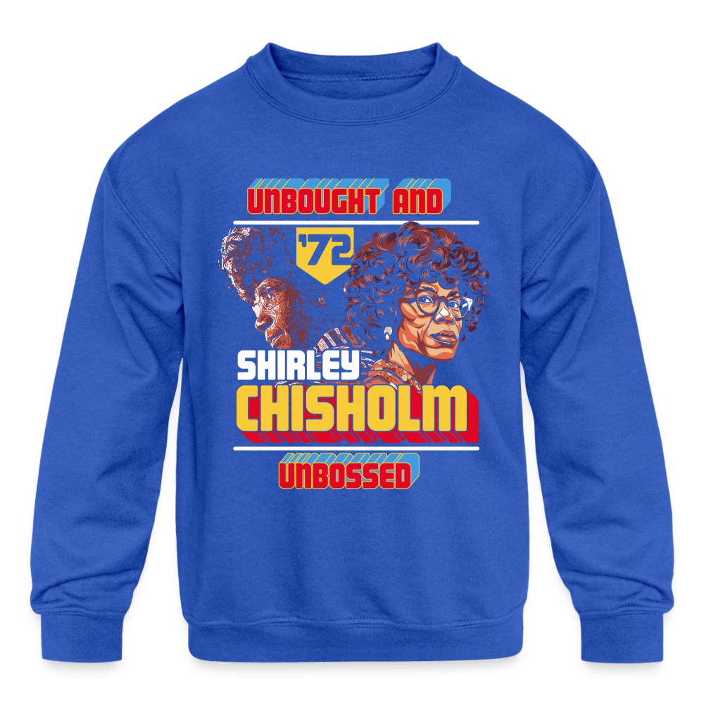 Shirley Chisholm - Kids' Crewneck Sweatshirt - royal blue