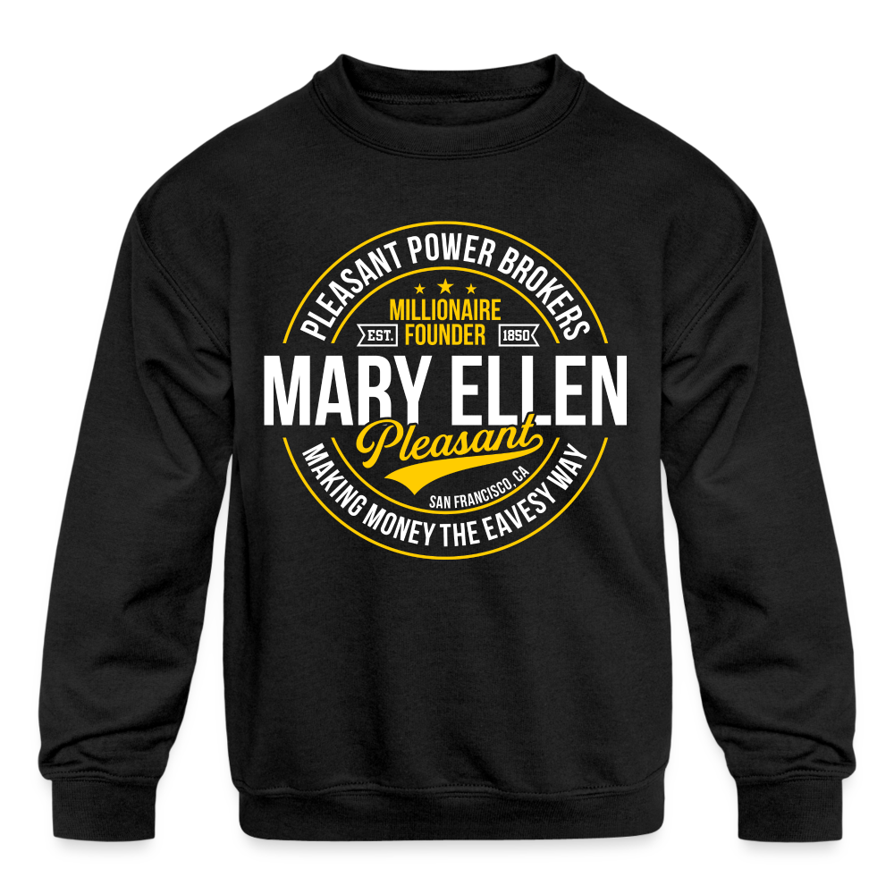 Mary Ellen Pleasant - Real Estate Mogul - Kids' Crewneck Sweatshirt - black