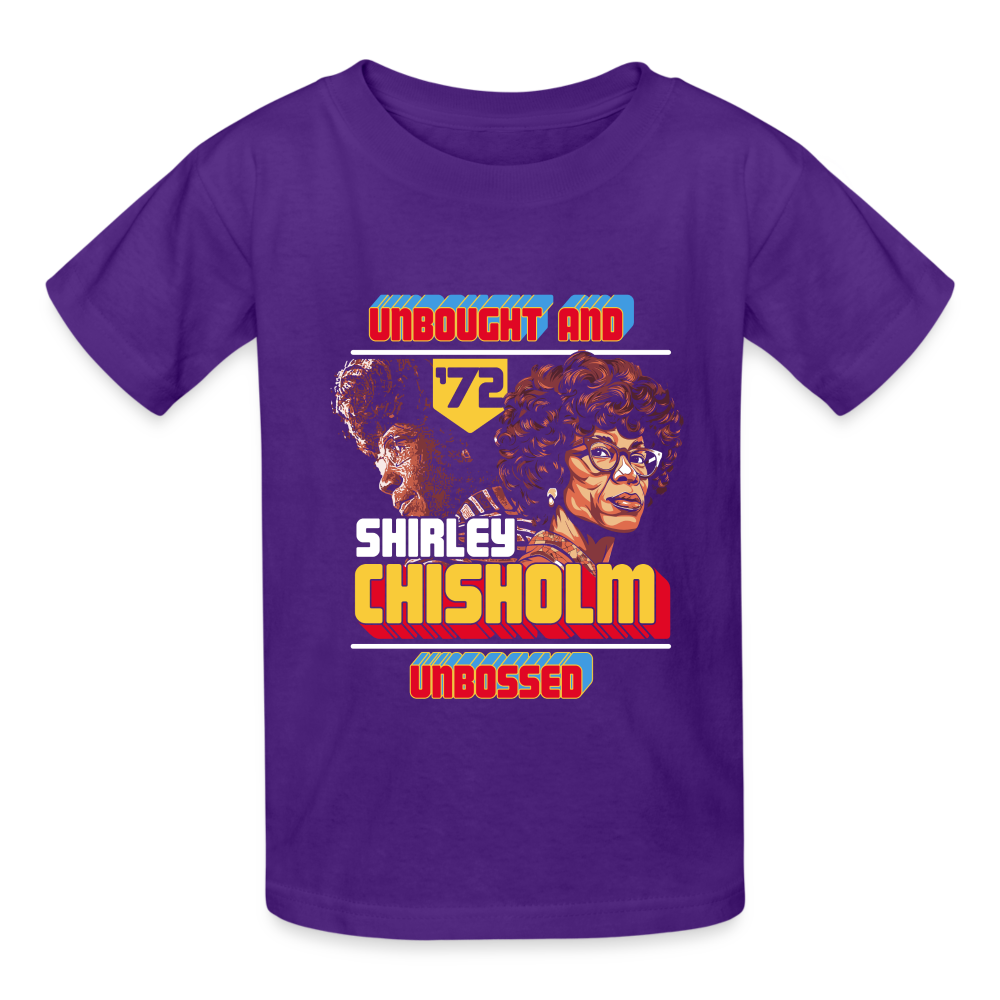 Shirley Chisholm -  Gildan Ultra Cotton Youth T-Shirt - purple