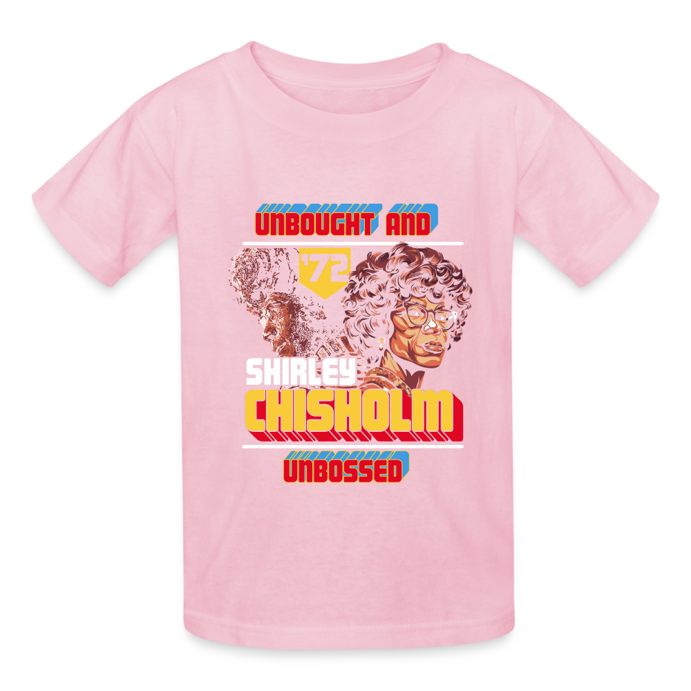 Shirley Chisholm -  Gildan Ultra Cotton Youth T-Shirt - light pink