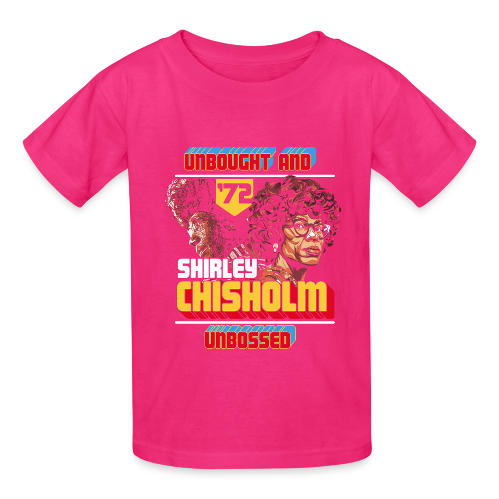 Shirley Chisholm -  Gildan Ultra Cotton Youth T-Shirt - fuchsia