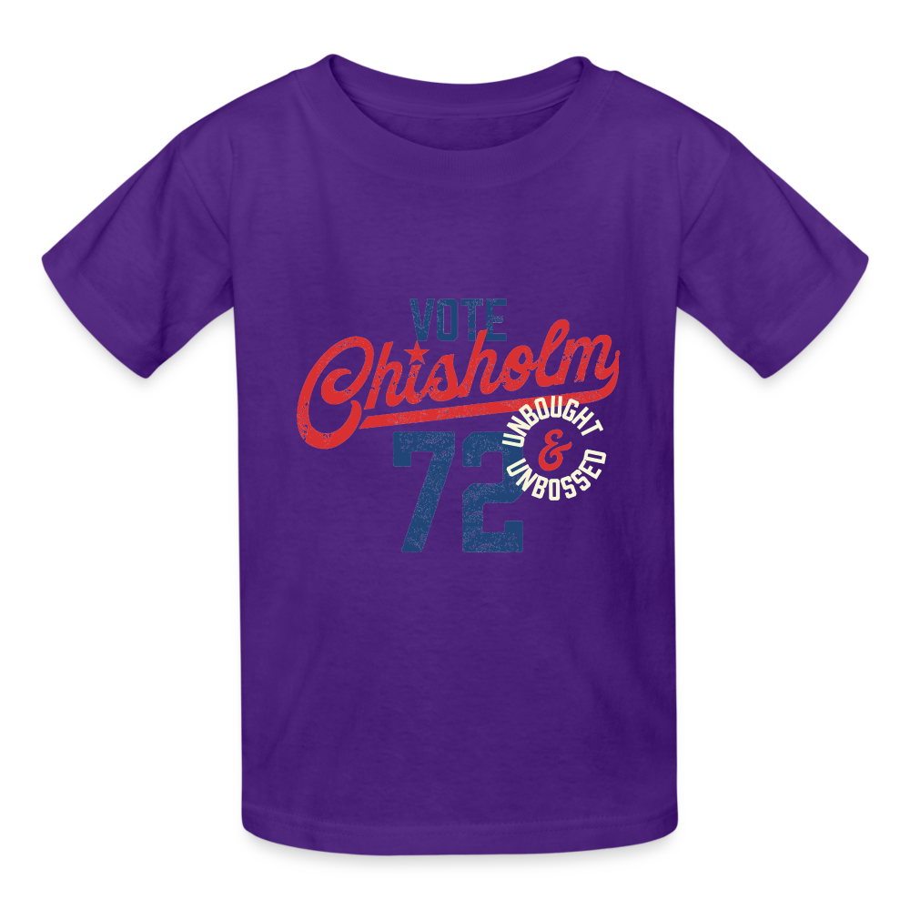 SEN. SHIRLEY CHISHOLM - Gildan Ultra Cotton Youth T-Shirt - purple