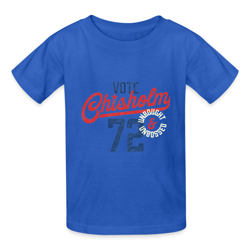 SEN. SHIRLEY CHISHOLM - Gildan Ultra Cotton Youth T-Shirt - royal blue