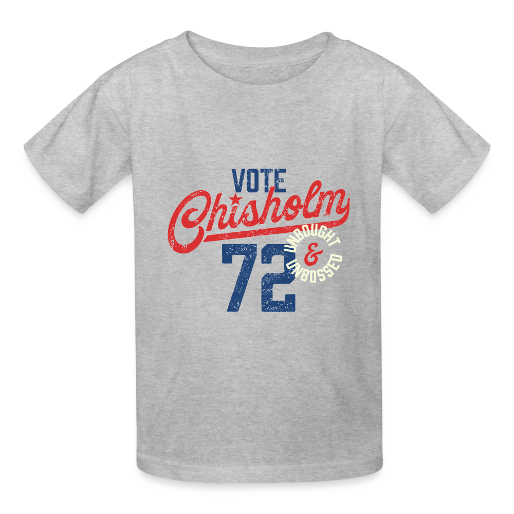 SEN. SHIRLEY CHISHOLM - Gildan Ultra Cotton Youth T-Shirt - heather gray