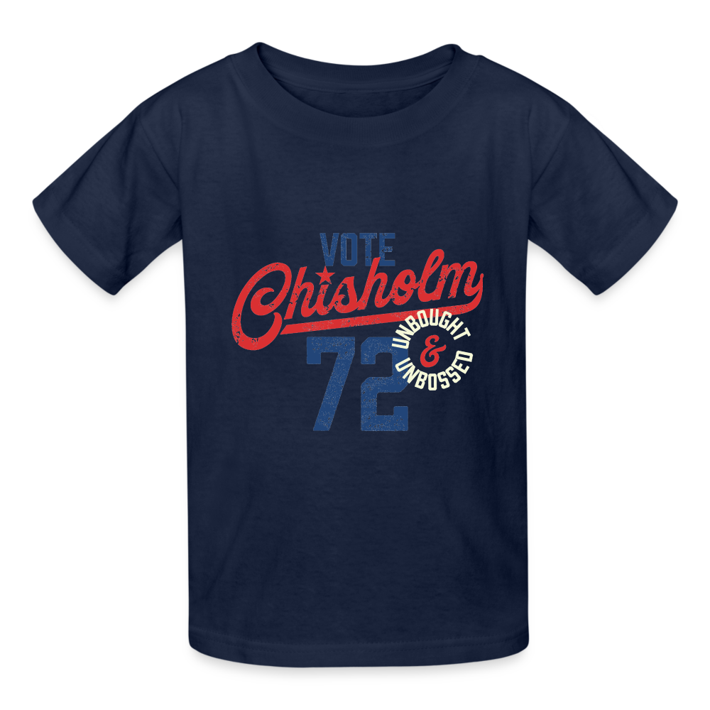 SEN. SHIRLEY CHISHOLM - Gildan Ultra Cotton Youth T-Shirt - navy