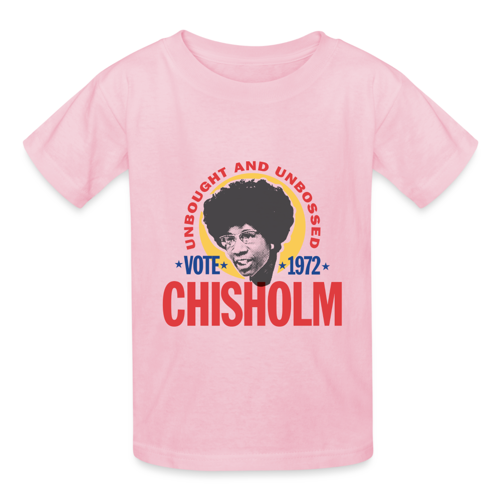 SEN. SHIRLEY CHISHOLM - Gildan Ultra Cotton Youth T-Shirt - light pink