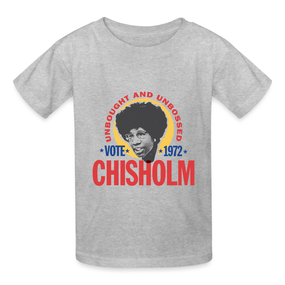 SEN. SHIRLEY CHISHOLM - Gildan Ultra Cotton Youth T-Shirt - heather gray