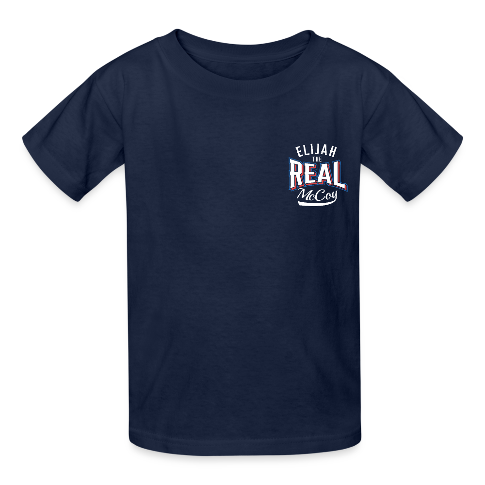 Elijah McCoy Manufacturing - Gildan Ultra Cotton Youth T-Shirt - navy