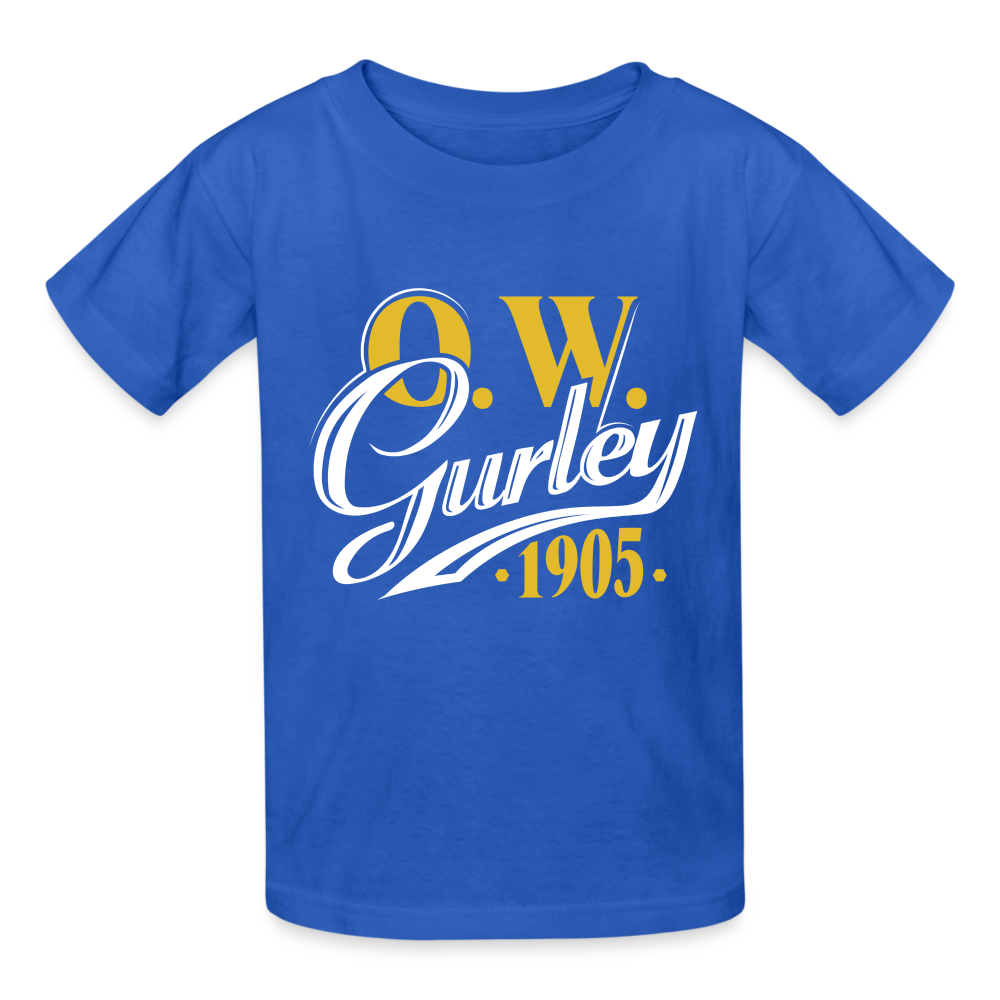 O.W. GURLEY - GREENWOOD - Gildan Ultra Cotton Youth T-Shirt - royal blue