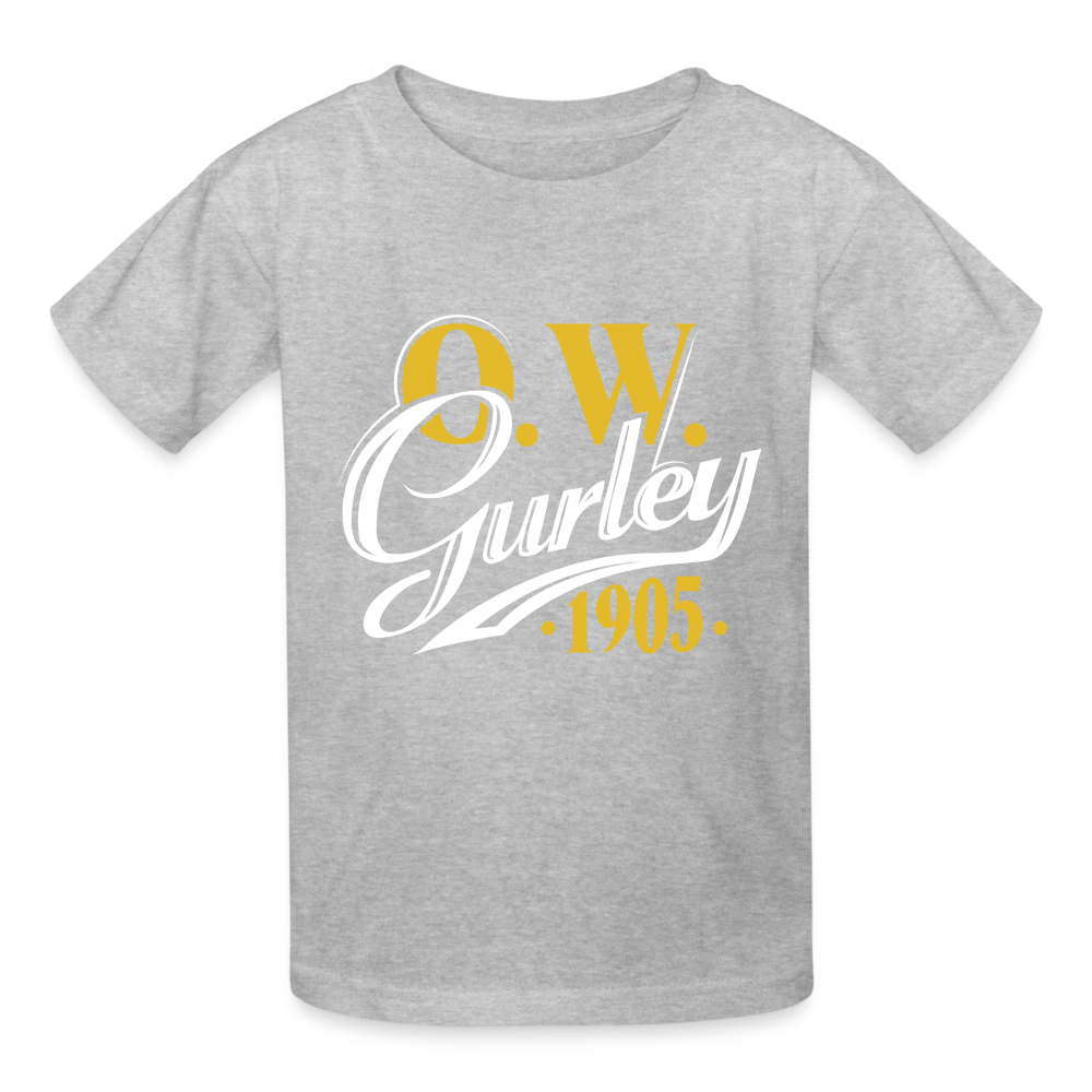 O.W. GURLEY - GREENWOOD - Gildan Ultra Cotton Youth T-Shirt - heather gray