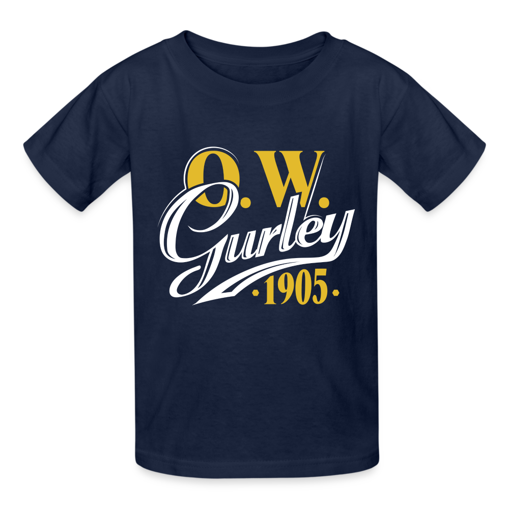 O.W. GURLEY - GREENWOOD - Gildan Ultra Cotton Youth T-Shirt - navy