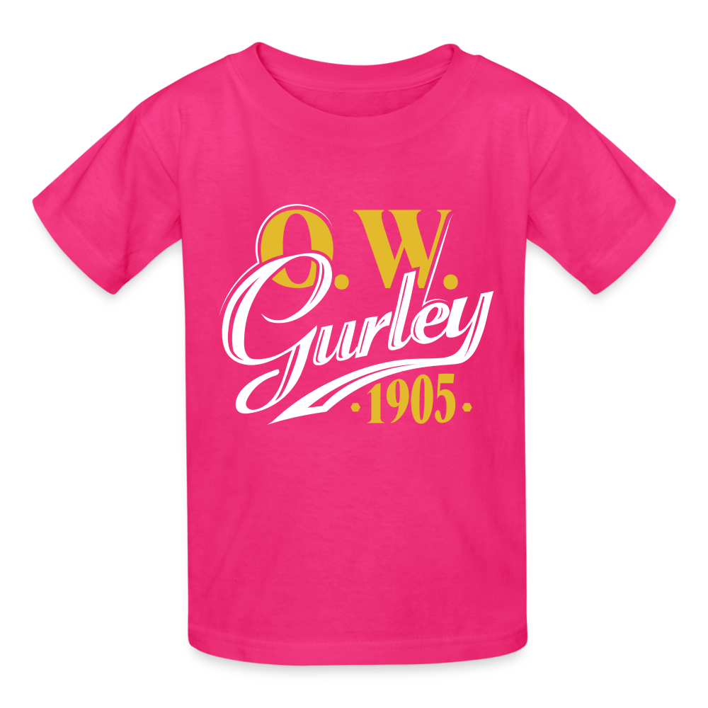 O.W. GURLEY - GREENWOOD - Gildan Ultra Cotton Youth T-Shirt - fuchsia