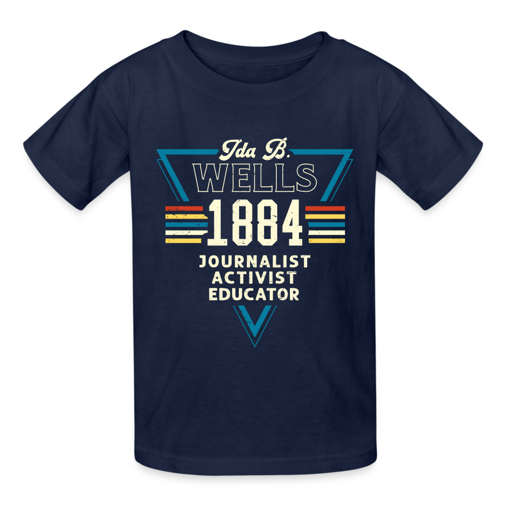 Ida B Wells 1884 - Gildan Ultra Cotton Youth T-Shirt - navy