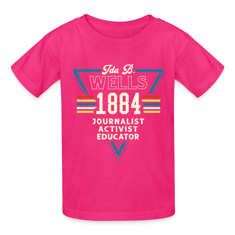 Ida B Wells 1884 - Gildan Ultra Cotton Youth T-Shirt - fuchsia