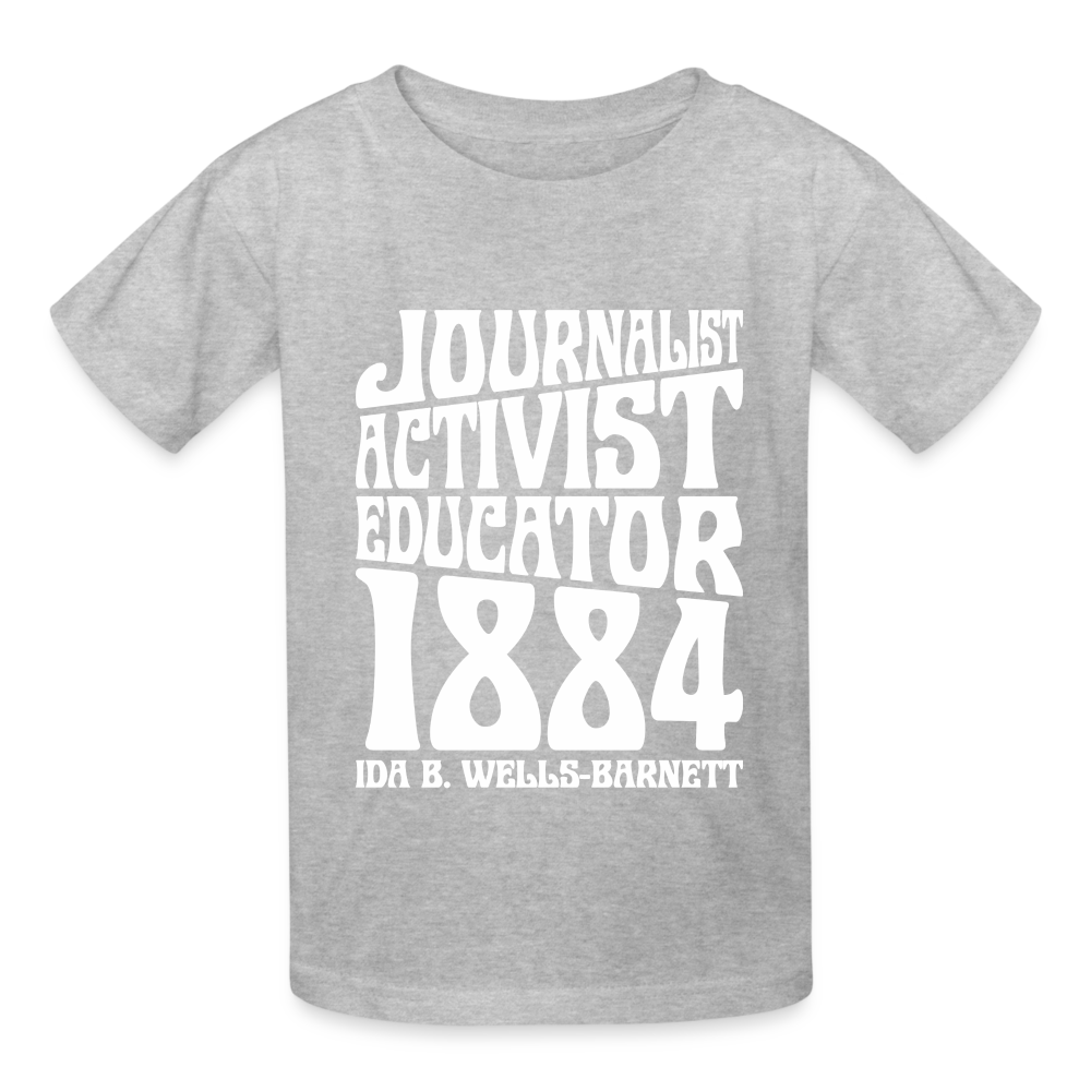 Ida B Wells - Journalist Activist Educator - Gildan Ultra Cotton Youth T-Shirt - heather gray